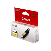 Картридж струйный Canon CLI-451Y, желтый, (6526B001)