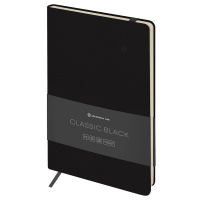 Записная книжка А5 96л. ЛАЙТ, кожзам, Greenwich Line 'Classic. Black', с резинкой, блок без линовки