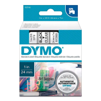 Термолента Dymo 24мм х 7м, черный/прозрачный, 53710