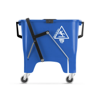 Ведро Squizzy Roll, 15л TTS, полипроп, с 2-мя отжимами, педаль, ручка, колеса, синее, 0B006415