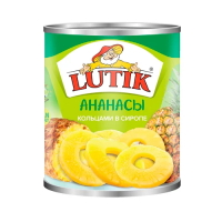 Ананасы Lutik кольца в сиропе, 850мл