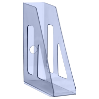 Лоток для бумаг вертикальный Стамм Актив тонированный голубой, 70мм