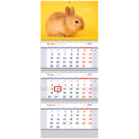 Календарь квартальный Officespace Standard Символ года, 3 блока, 3 гребня, с бегунком, 2023
