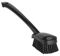 Щетка с ручкой Vikan 415мм, жесткий ворс, с длинной ручкой, чёрный, 41869