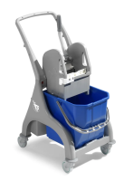 Тележка уборочная Nick (1*15л) пластиковая с отжимом Tec с U образной ручкой TTS,  цвет серый, 00006