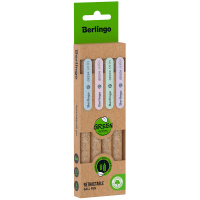 Ручка шариковая автоматическая Berlingo 'Green Series' 0,7мм, синяя, корпус с пробковым покрытием, 4