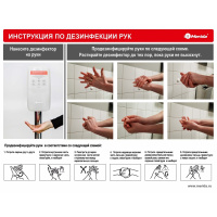 Плакат Merida Инструкция по дезинфекции рук, 27х21см