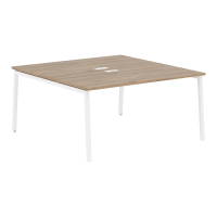 Стол 2-х местный ELWST 1516 Дуб Денвер светлый/Белый 1560х1606х750 EDIS