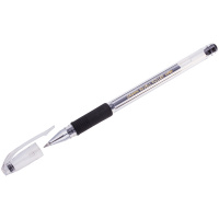 Ручка гелевая Crown 'Hi-Jell Grip' черная, 0,5мм, грип