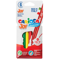 Фломастеры для рисования Carioca Joy 6 цветов, смываемые, европодвес