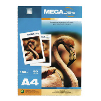 Фотобумага для струйных принтеров Mega Glossy А4, глянцевая, 180г/м2, 50 листов