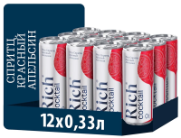 Напиток Rich Спритц красный апельсин газированный, 330мл x 12 шт