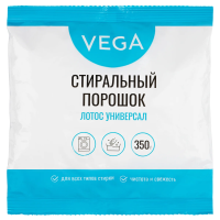 Порошок стиральный Vega, Лотос Универсал, 350г, полиэтиленовый пакет