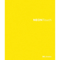 Тетрадь А5, 96 л., ПЗБМ, скоба, клетка, Soft Touch, выборочный лак, флуоресцент, 'НеонТач' (2 вида),