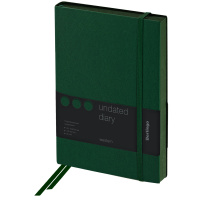 Ежедневник недатированный Berlingo Western зеленый, А5, 136 листов, кожзам