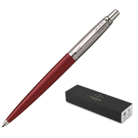 Ручка шариковая PARKER 'Jotter Plastic CT', корпус красный, детали из нержавеющей стали, синяя, R003