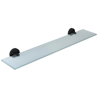 Полка для ванной Nofer Niza черная, стеклянная, 16856.N