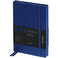 Ежедневник недатированный Berlingo Western синий, А6, 136 листов, кожзам