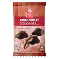 Fine Life Пряники имбирные с шоколадом и фруктовой начинкой, 200г
