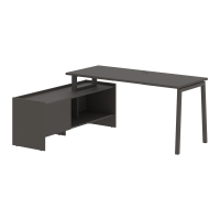 Стол с тумбой ELCT 17614 Мокко/Мокко 1760х1400х750 EDIS