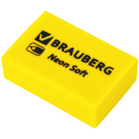 Ластик Brauberg NEON SOFT 31х20х10 мм, экологичный ПВХ, 271339