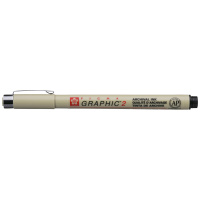 Ручка капиллярная Sakura 'Pigma Graphic' черная, 2,0мм