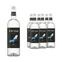 Вода Абрау Дюрсо 4 воды питьевая газированная, 750мл x 6 шт