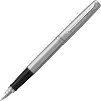 Перьевые ручки класса Люкс Parker Jotter Stainless Steel CT F, серебристый корпус, 2030946