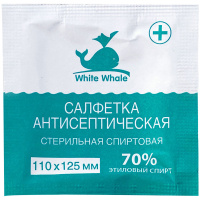 Салфетка антисептическая Авангард White Whale 110х125мм, 80шт