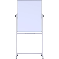 Доска магнитно-маркерная(бел)/меловая(зелен) Attache Twist 100х70вращ,ролик
