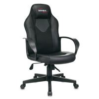Кресло компьютерное BRABIX 'Game GM-017', экокожа/ткань, черное, 532641, GM-017_532641
