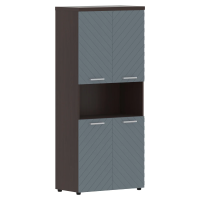 Шкаф с комплектами малых дверей и топом TLHC 85.4 Серо-голубой/Венге Магия Z 856х450х1968 TORR LUX