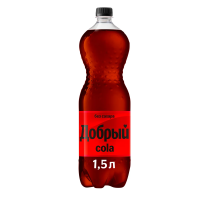 Напиток Добрый Cola газированный без сахара, 1.5л