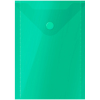 Пластиковая папка на кнопке Officespace зеленая, А6, 150мкм