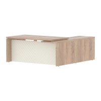 Стол руководителя TLCT 1820(L) Дуб Каньон Z/Латте 1800х2000х750 TORR LUX