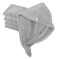 Tarrington House Полотенце для волос серое из микрофибры, 25 x 60см