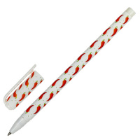 Ручка шариковая BRAUBERG SOFT TOUCH STICK 'CHILI PEPPER', СИНЯЯ, мягкое покрытие, узел 0,7 мм, 14370