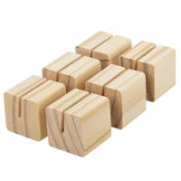Ценникодержатель деревянный (ценники, реклама, фото) 3,5х3,5х3,5 см, КОМПЛЕКТ 6 шт., BRAUBERG, 29131