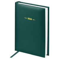 Ежедневник датированный 2024г., A6, 176л., балакрон, OfficeSpace 'Ariane', зеленый