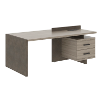 Стол СФ-531312 Дрифтвуд \Бетон чикаго тем\Графит\Бетон чикаго тем\Дрифтвуд 2000х961х840 WOOD&STONE