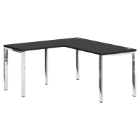 Стол угловой XGCT 1615.1 Дуб Юкон Модерн/Нержавейка полированная 1600х1500х750 XTEN GLOSS