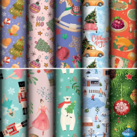 Бумага упаковочная новогодняя 'Сказочный подарок', 70х100 см, 10 дизайнов ассорти, ЗОЛОТАЯ СКАЗКА, 5