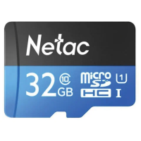 Карта памяти microSDHC 32 ГБ NETAC P500 Standard, UHS-I U1, 80 Мб/с (class 10), адаптер, NT02P500STN