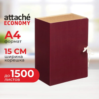 Архивная папка на завязках Attache Economy бордовая, 150мм, бумвинил