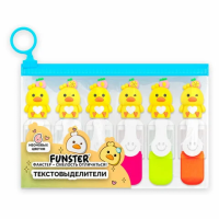 Набор текстовыделителей с топперами 6 ЦВЕТОВ НЕОН, 'НЕЖНЫЕ ЦЫПЛЯТА', линия 1-4 мм, FUNSTER (ФАНСТЕР)