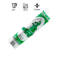 Мешки для мусора Ромашка Стандарт 30л, ПНД, 48х57.5см, 12мкм, 30шт, черного цвета, в рулоне