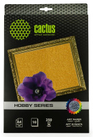 Фотобумага для струйных принтеров Cactus CS-DA425010G А4, 10 листов, 250 г/м2, золото, глянцевая