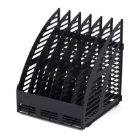 Лотки для бумаг секционные Attache А4, 6 секций, 240мм, черный, 1C58