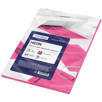 Цветная бумага для принтера Officespace Neon малиновая, А4, 50 листов, 80г/м2