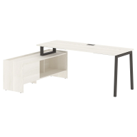 Стол с тумбой ELCT 19614 Ясень Траун/Мокко 1960х1400х750 EDIS